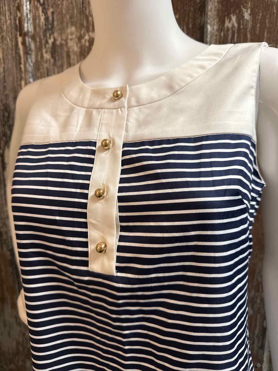 Banana Republic Size Small Petite Navy stripe tops