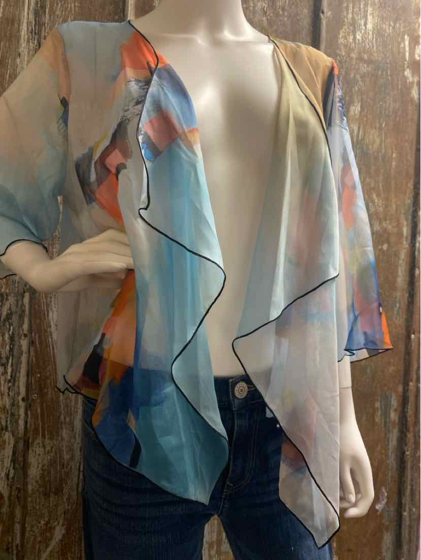 UBU Size Medium Blue Print Shawl