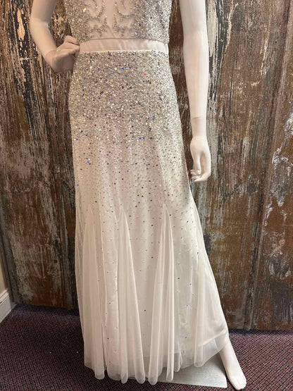 Adrianna Papell Size 4 (Small) White Dress