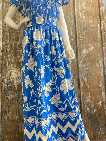 St. John's Bay Size Large Blue Print Dress