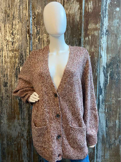 CJ Banks Size 2X red/brown Cardigan