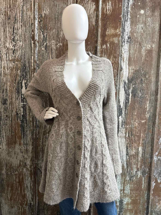 Free People Size Medium Gray Cardigan