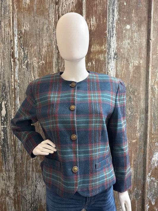 Pendleton Size Medium/Large Blue Plaid Blazer