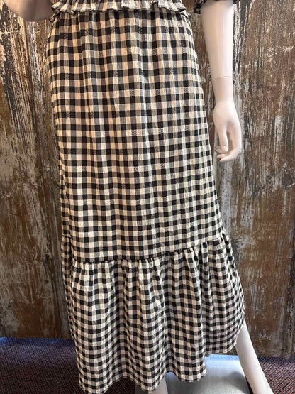 Moon River Size Medium black check Dress