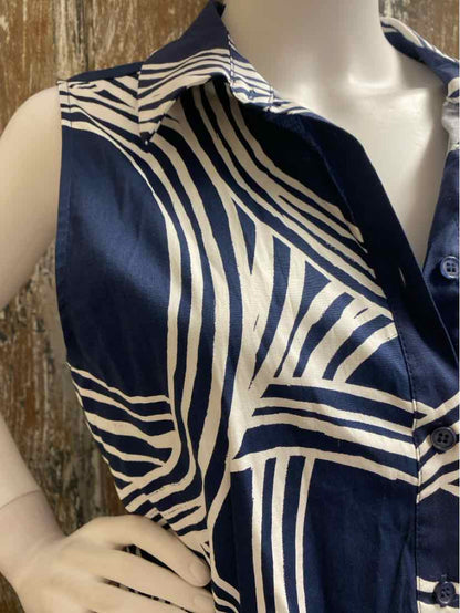 Rachel Zoe Size Large Navy & White Dress