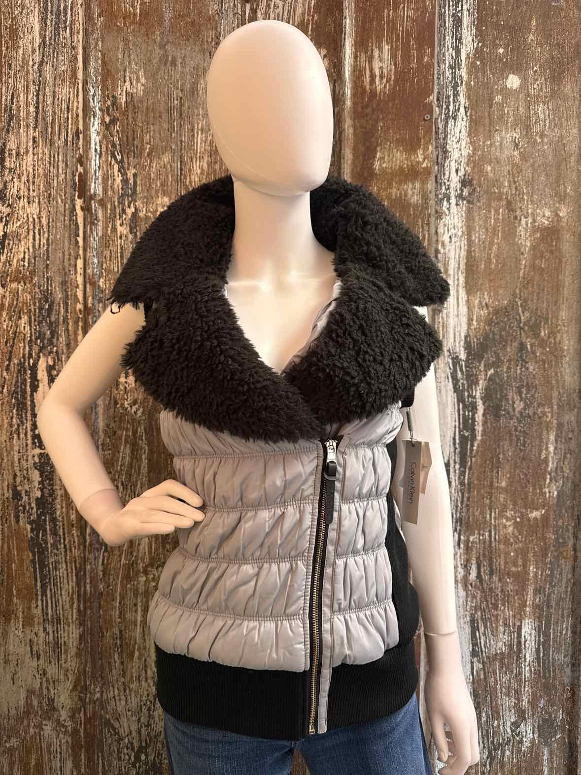 Calvin Klein Size small Gray & Black Vest