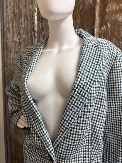 Talbots Size 18 (1X) Blue Tweed Blazer