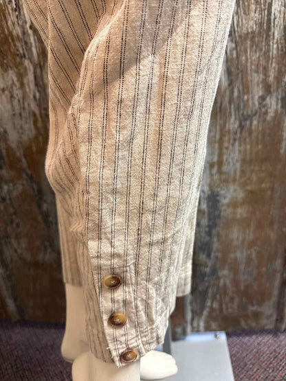 Loft Size Large Petite (12/14) Tan stripe Pants
