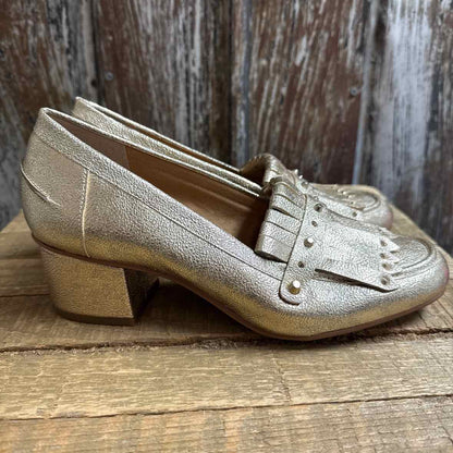 Franco Sarto 7.5 Gold Shoes