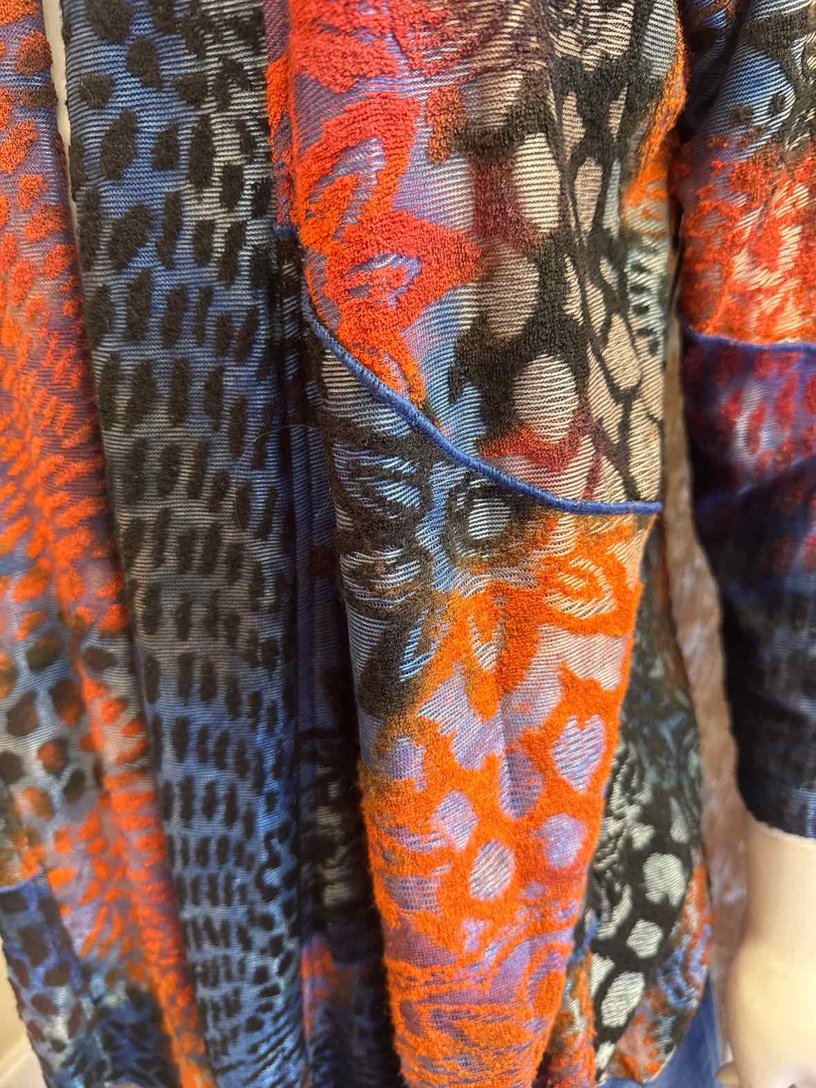 Ali Miles Size Medium Blue Print Cardigan