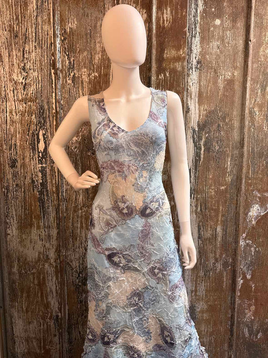 Komarov Size Medium Blue Dress