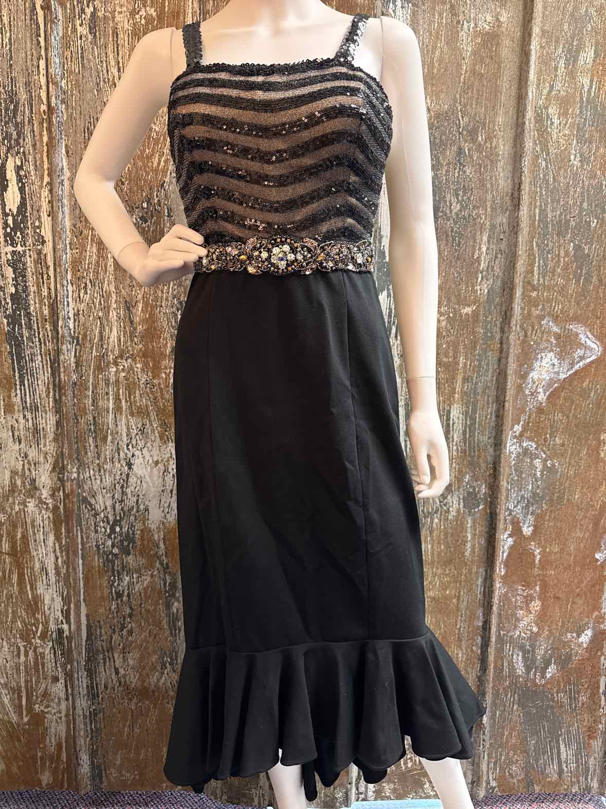 Terani Size Small (4/6) Black Dress
