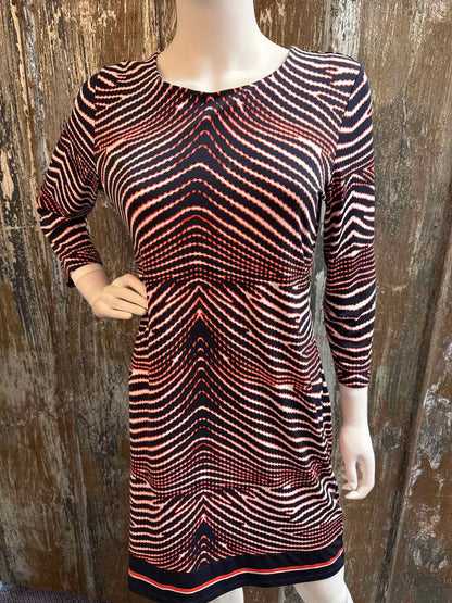 Michael Kors Size 8 (Medium) Orange print Dress