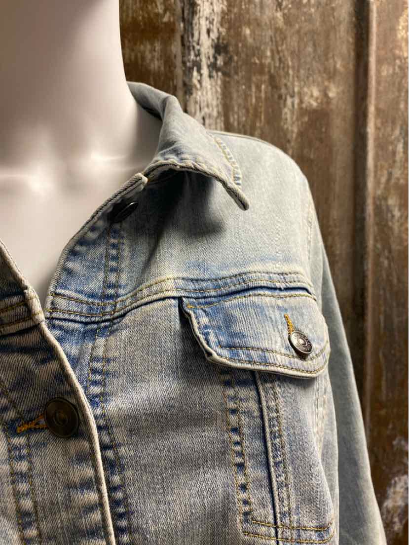 Logo Size 18 (1X) Denim Jean Jacket