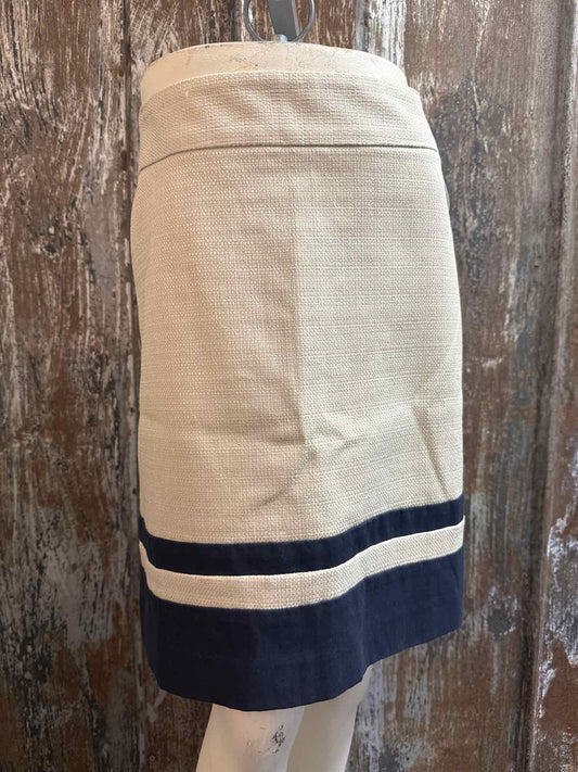 Loft Size 10 Beige & Navy Skirt