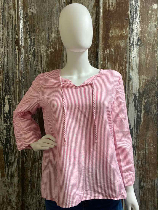 Chico's Size small pink stripe tops