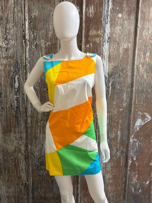 marimekko Size 8/10 Orange/Blue Dress