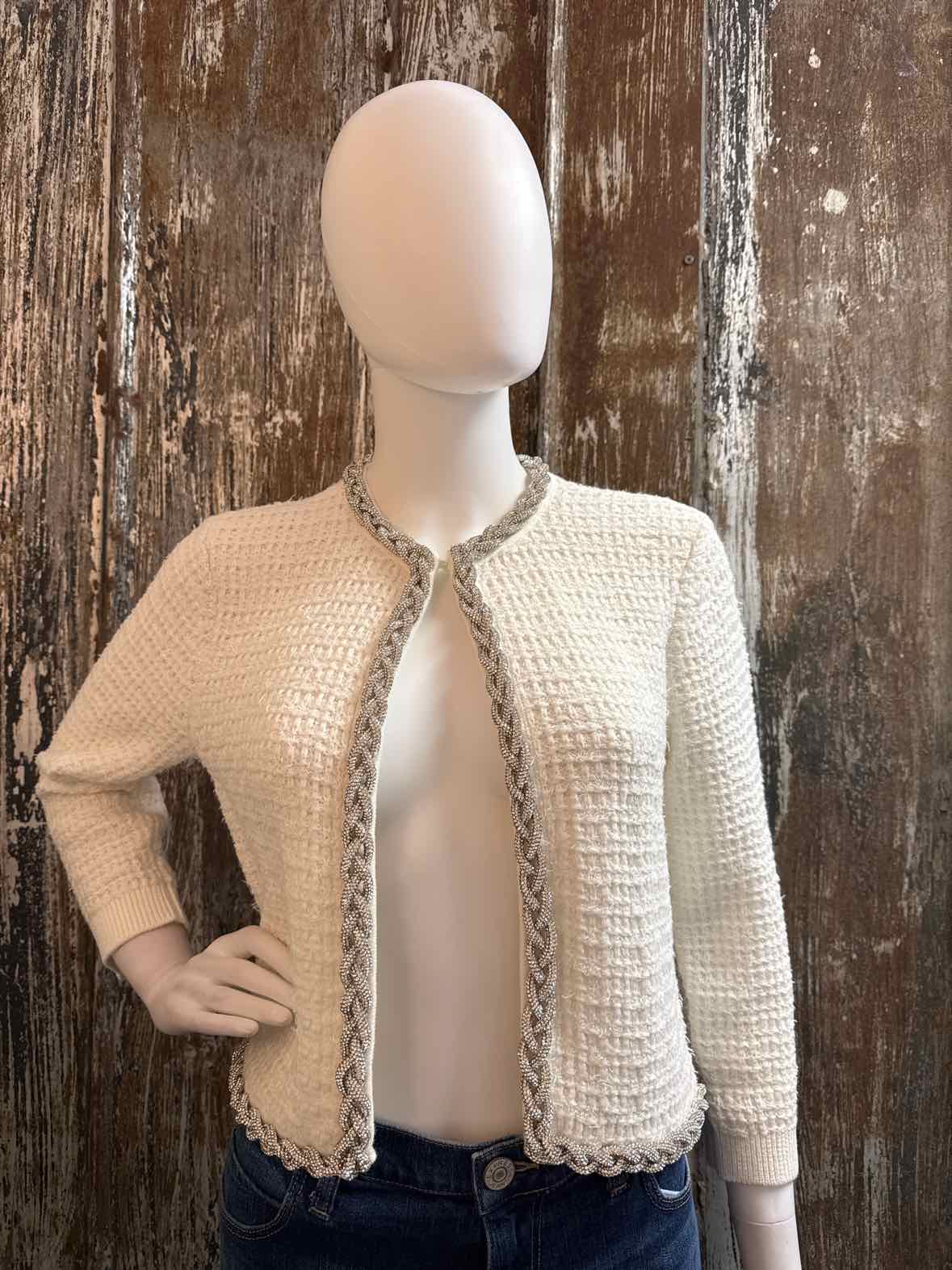 Alice and Olivia Size small White Cardigan