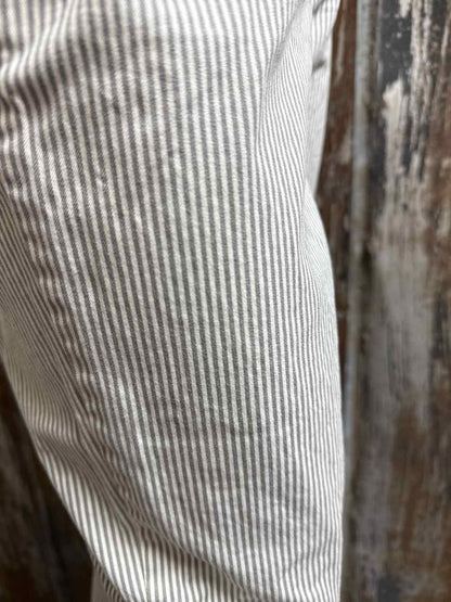Boden Size 6 Long Gray Stripe Pants