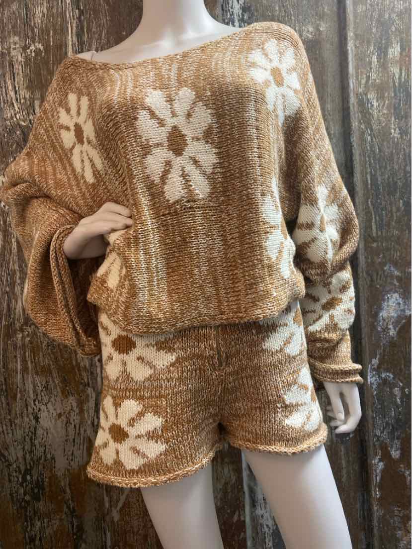 Storia Brown floral print Lounge Set