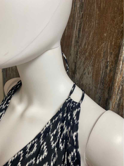 Banana Republic Size Large Black Print Dress