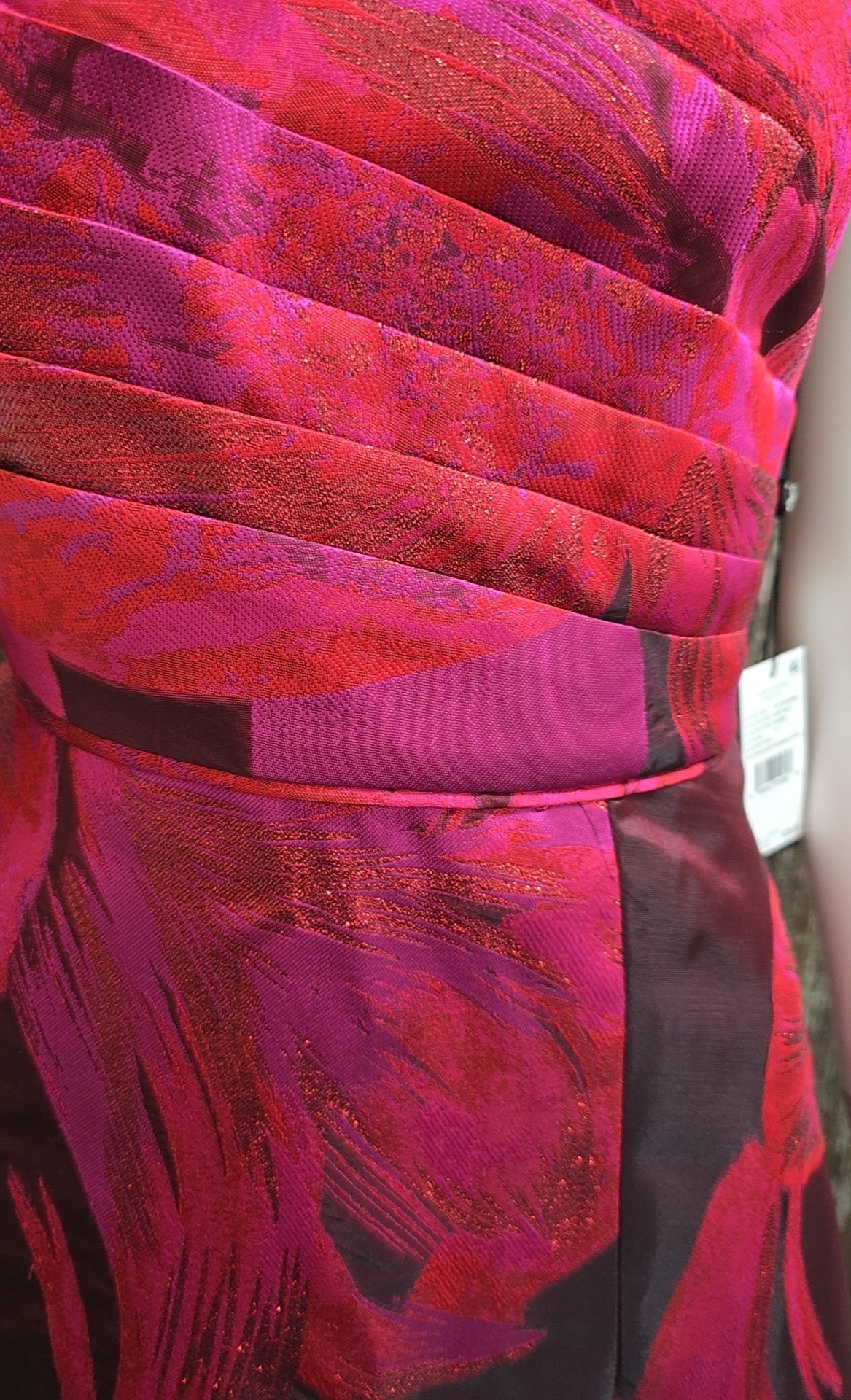 Adrianna Papell Size 10 (Medium) Purple & Red Print Dress