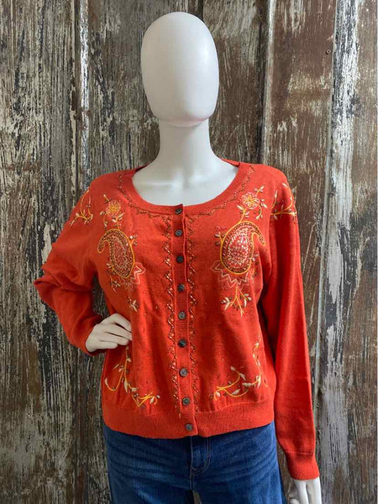 Sundance Size EXTRA LARGE PETITE Orange Cardigan