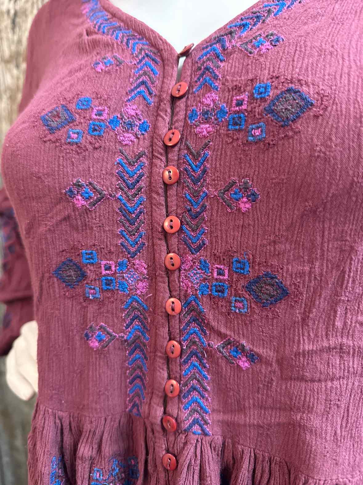 Free People Size extra small Burgundy Tunic