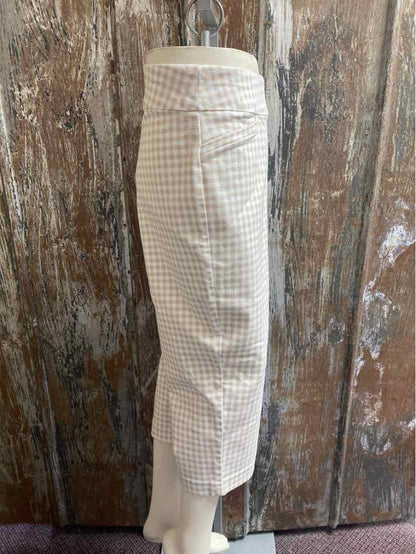 Croft & Barrow Size 18 tan check Capri Pants