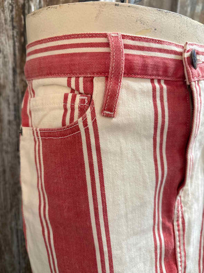 Frame Size 0 Red & White Skirt