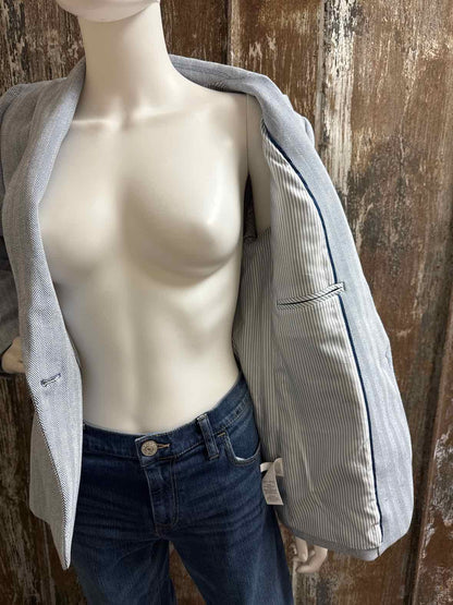 J Crew Size 2 (Extra Small) Blue Herringbone Blazer