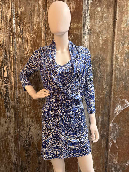 Lilly Pulitzer Size small Blue Print Dress