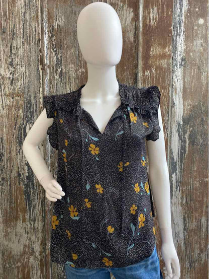 Les Serein Size Medium Blue Floral tops