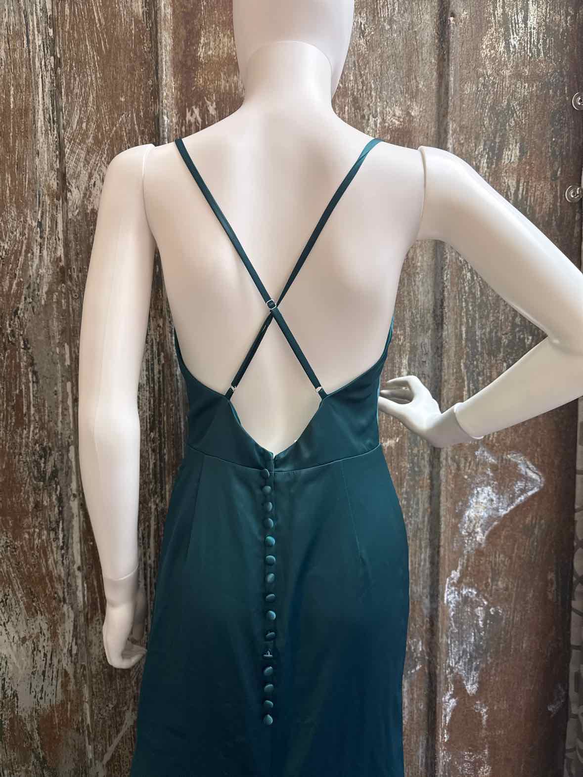Galina Signature Size 8 Green Evening Dress