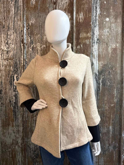 Joseph Ribkoff Size 8 (Medium) Tan & Black Jacket