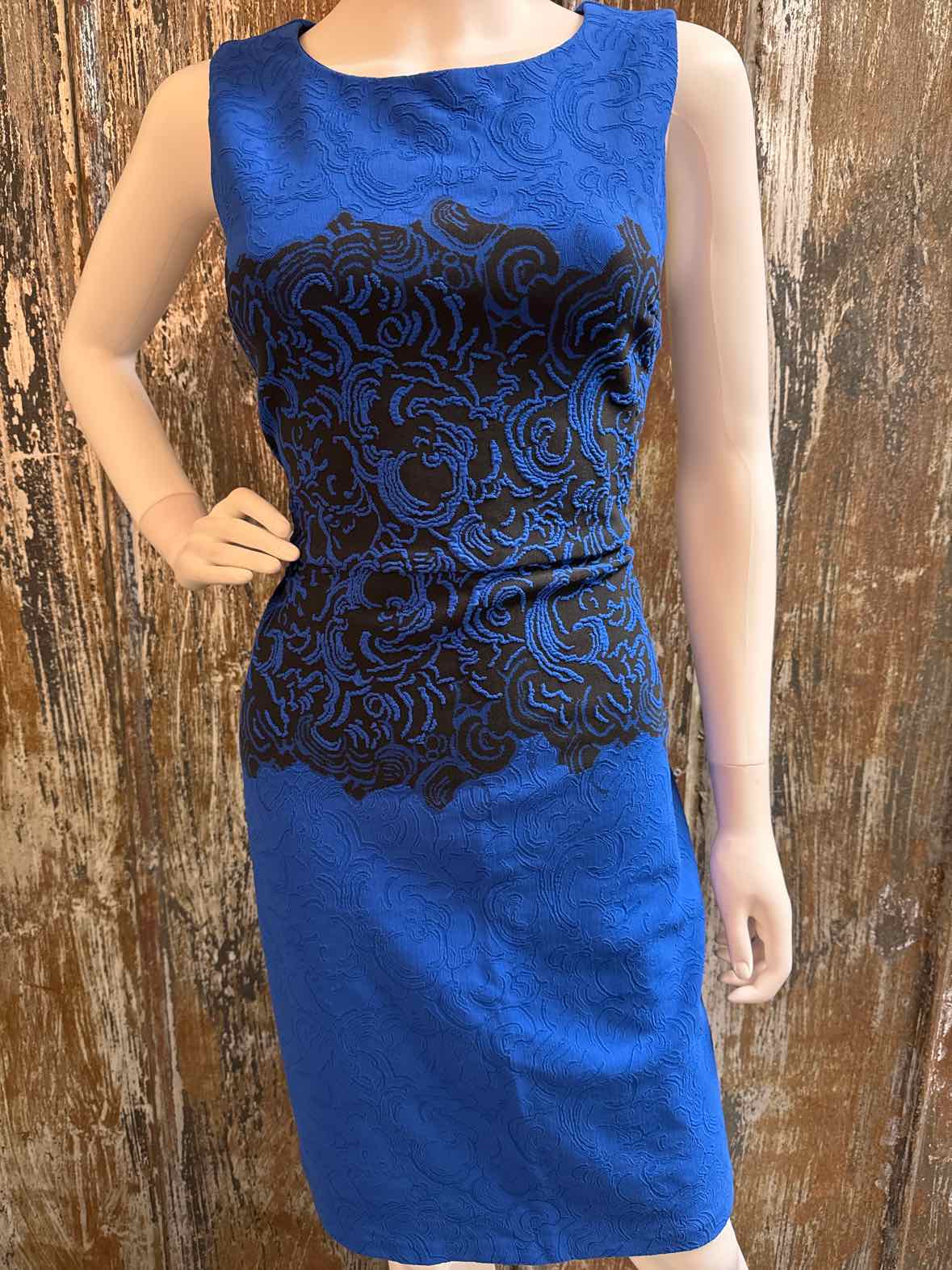 Joseph Ribkoff Size 14 (Large) Blue Print Dress
