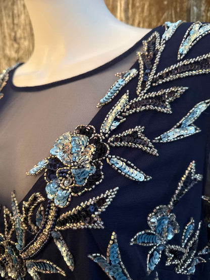 Adrianna Papell Size 22 Navy Evening Dress