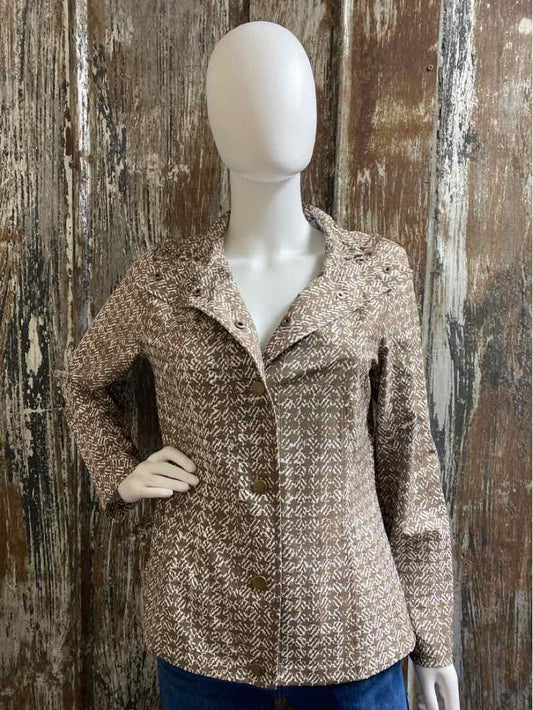 Chico's Size small Brown Print Jacket