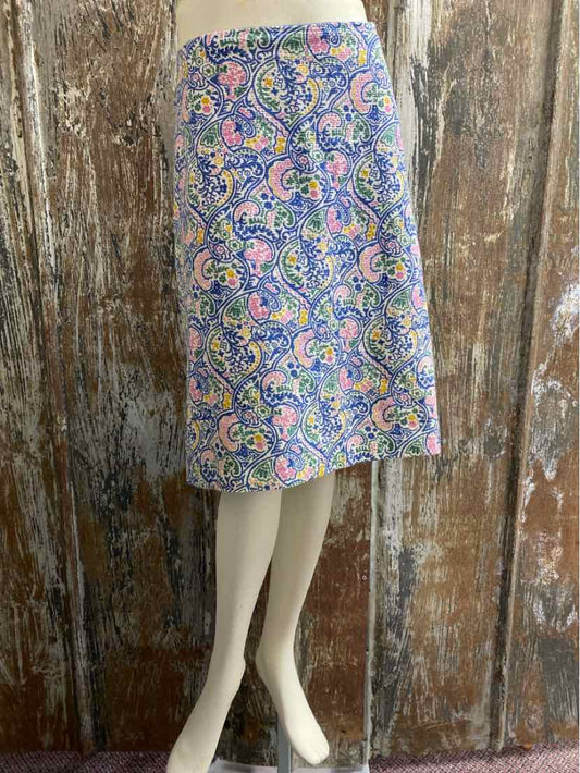 Boden Size 16 Blue Print Skirt
