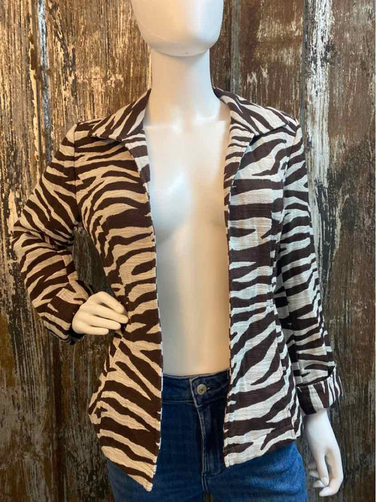 Chico's Size small Brown Animal Print Jacket