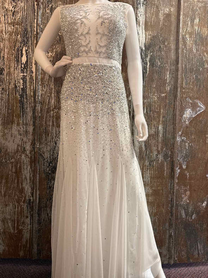 Adrianna Papell Size 4 (Small) White Dress