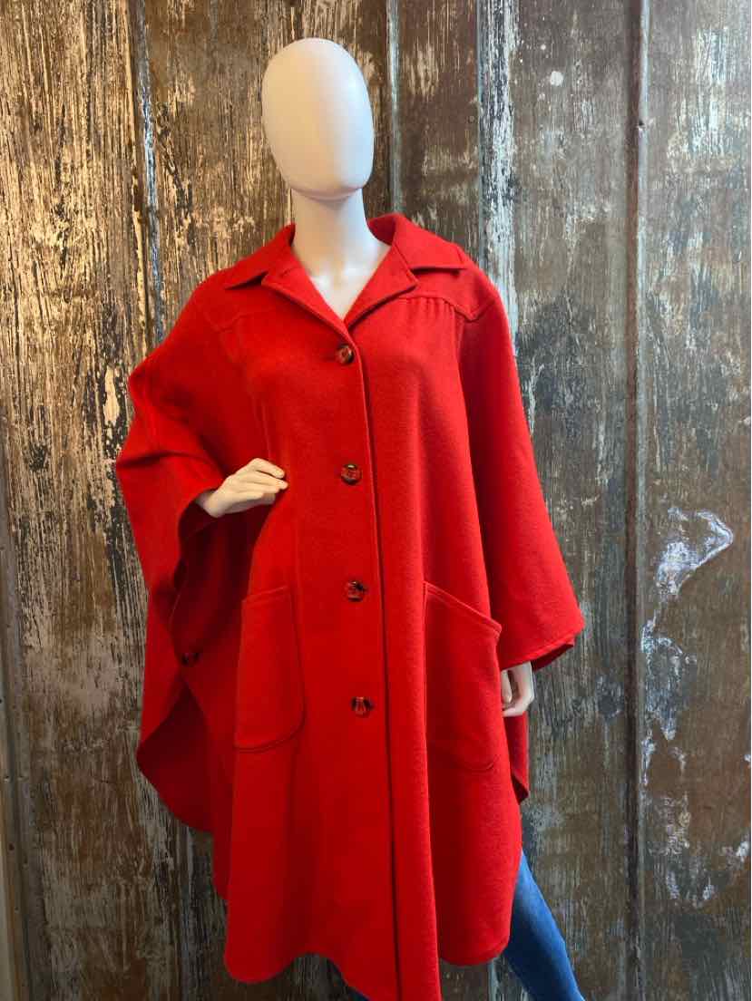 Pendleton Size One Size Red Winter Cape