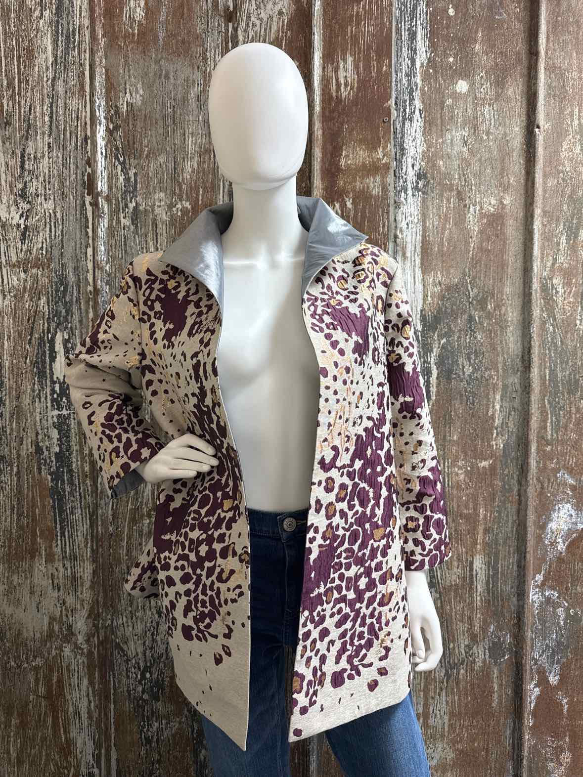 Grace Chuang Size Large Silver & Purple Jacket