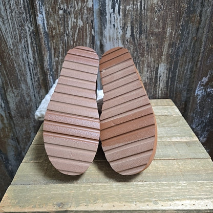 6 Brown & Cream Boots