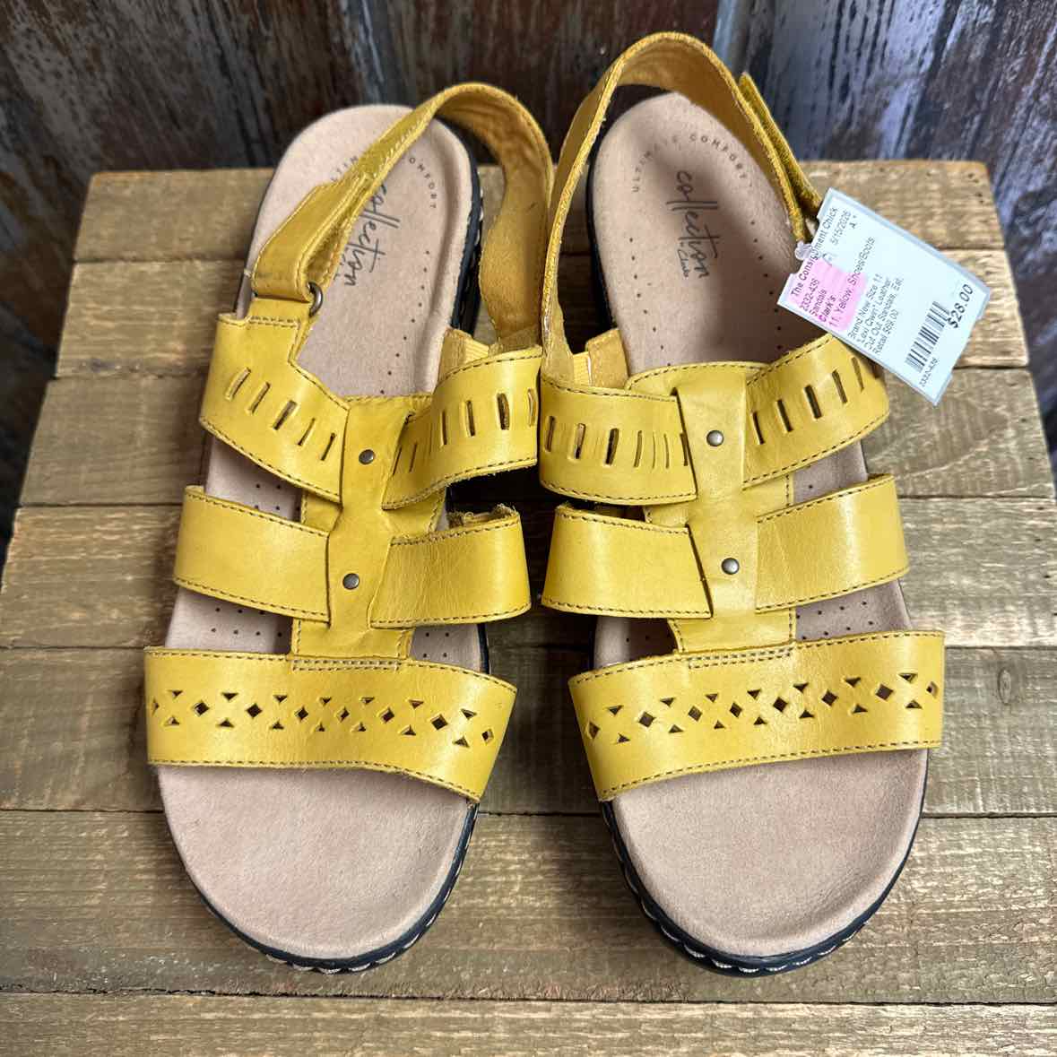 Clark's 11 Yellow Sandals