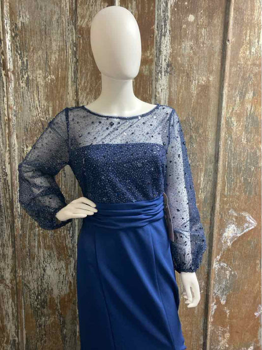 JS Collection Size 8 (Medium) Navy Evening Dress