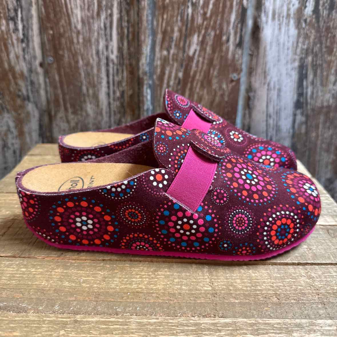 Scholl 8 Burgundy print Shoes
