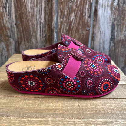 Scholl 8 Burgundy print Shoes