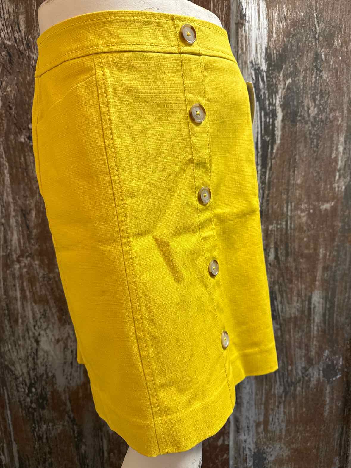Loft Size 6 Petite Yellow Skirt