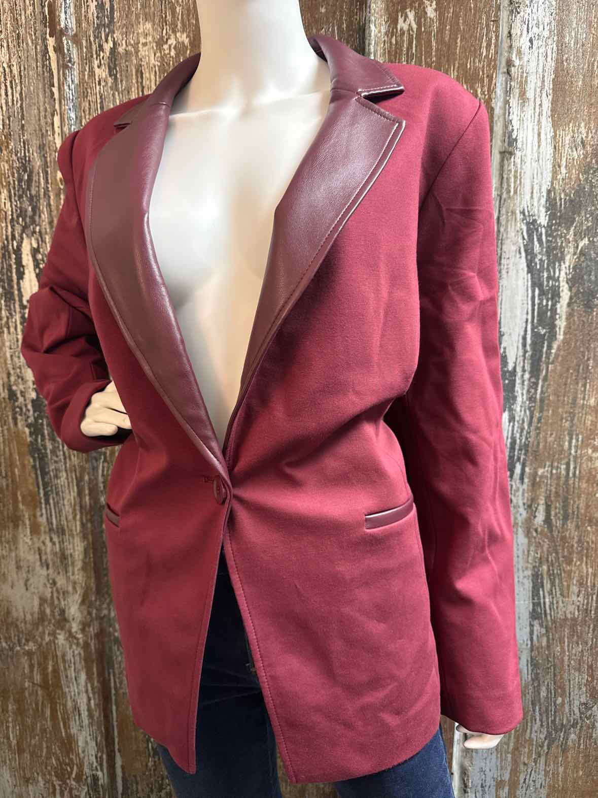 Susan Graver Size 1X Maroon Blazer